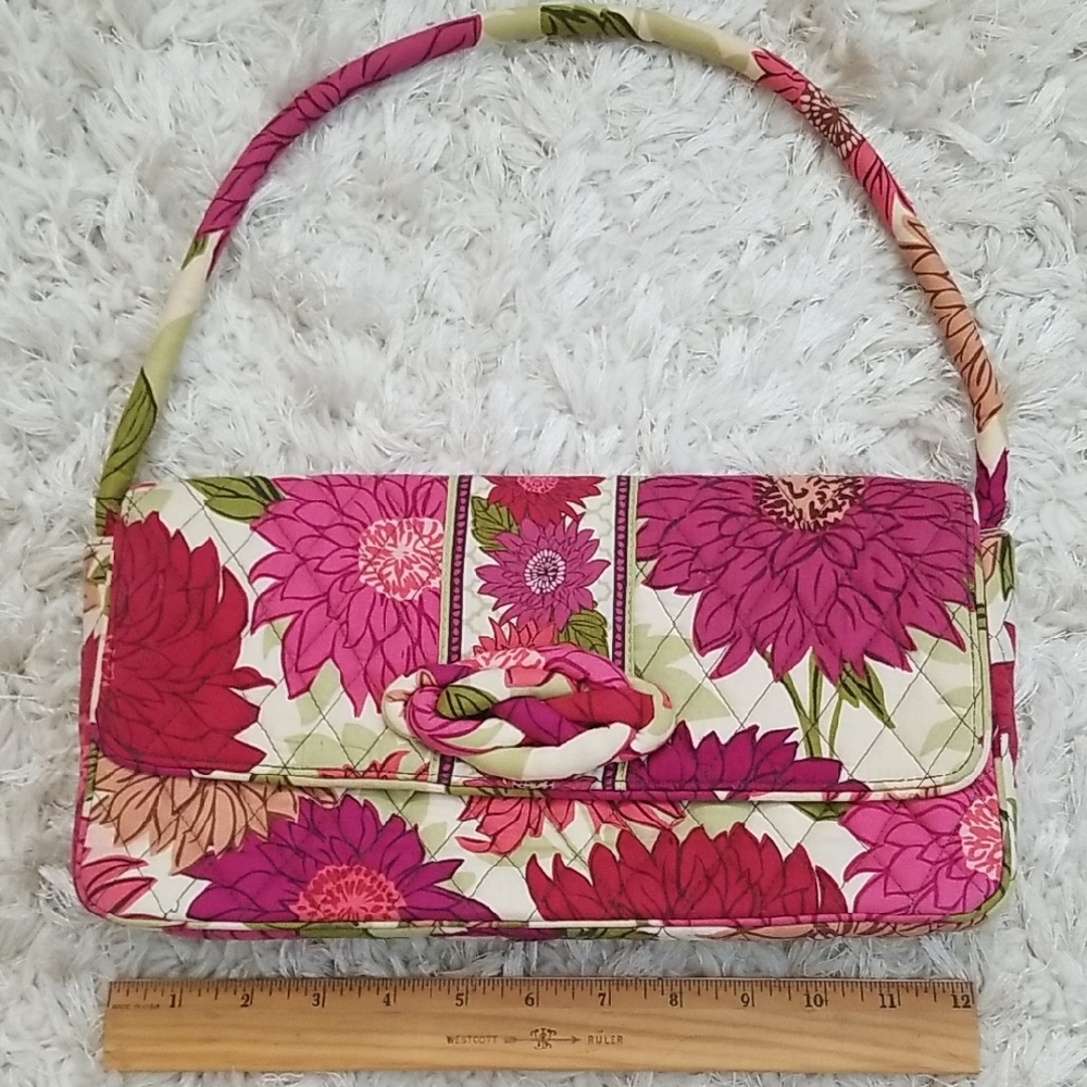 Vera Bradley Floral Pink and Green Purse